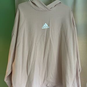 Adidas Light Tan Hoodie. Size large.
